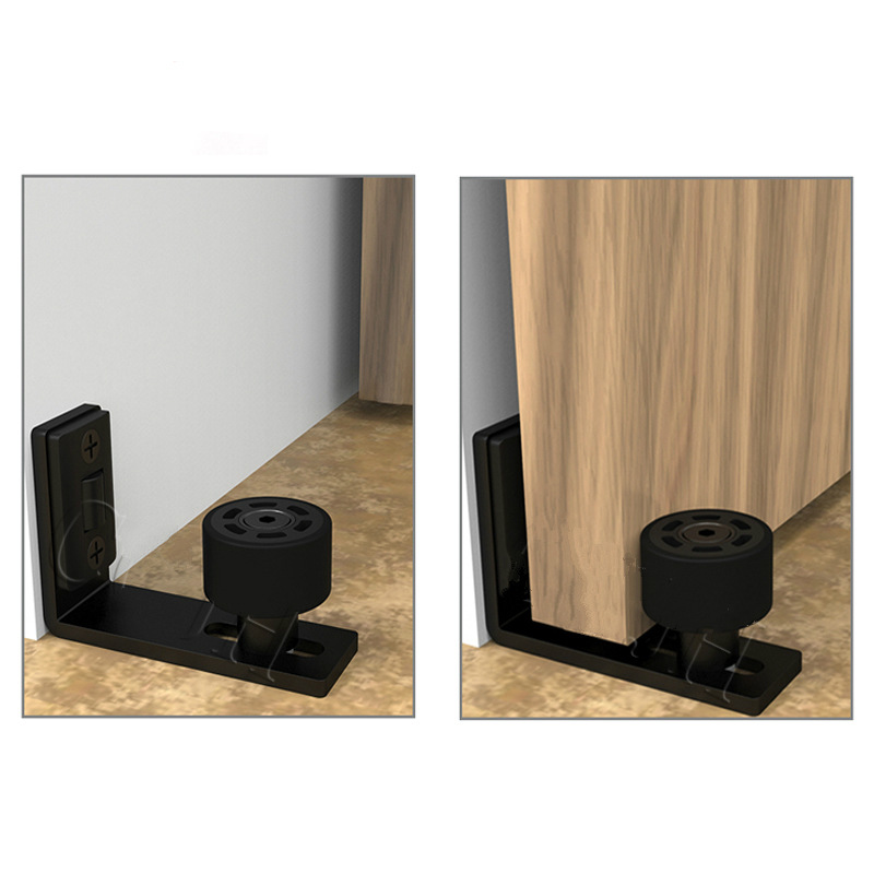 谷仓门止摆器门档锁扣地导滑轮五金定位器谷仓推拉吊轨止限位摆器