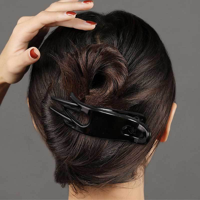 韩国后脑勺盘发器黑色无钻抓夹简约夹头发夹子义乌饰品工厂批发