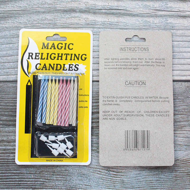 Blowing Candle Magic Creative Funny Funny Party Reburning Colorful Thread Birthday Candle