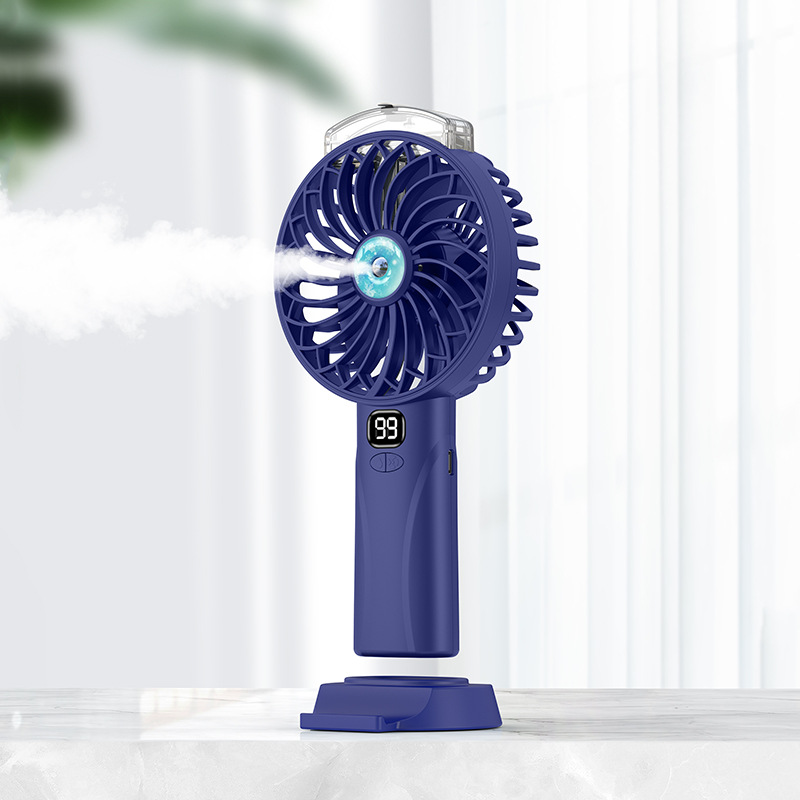 Handheld Spray Little Fan Smart Digital Display Usb Water Spray Thermantidote Desktop Fan Portable Long Endurance New Wholesale