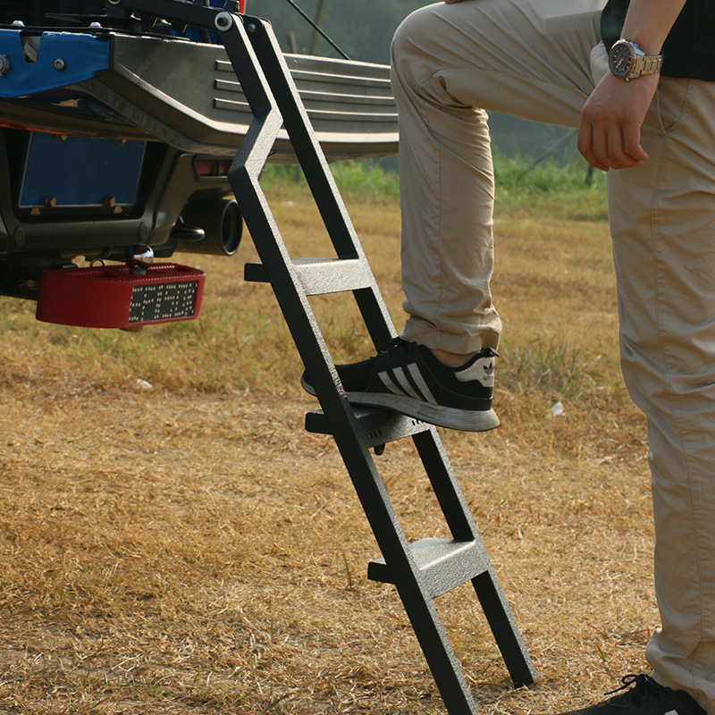 汽车爬梯皮卡车通用后尾箱上下折叠梯皮卡尾箱门爬梯改装辅助梯子