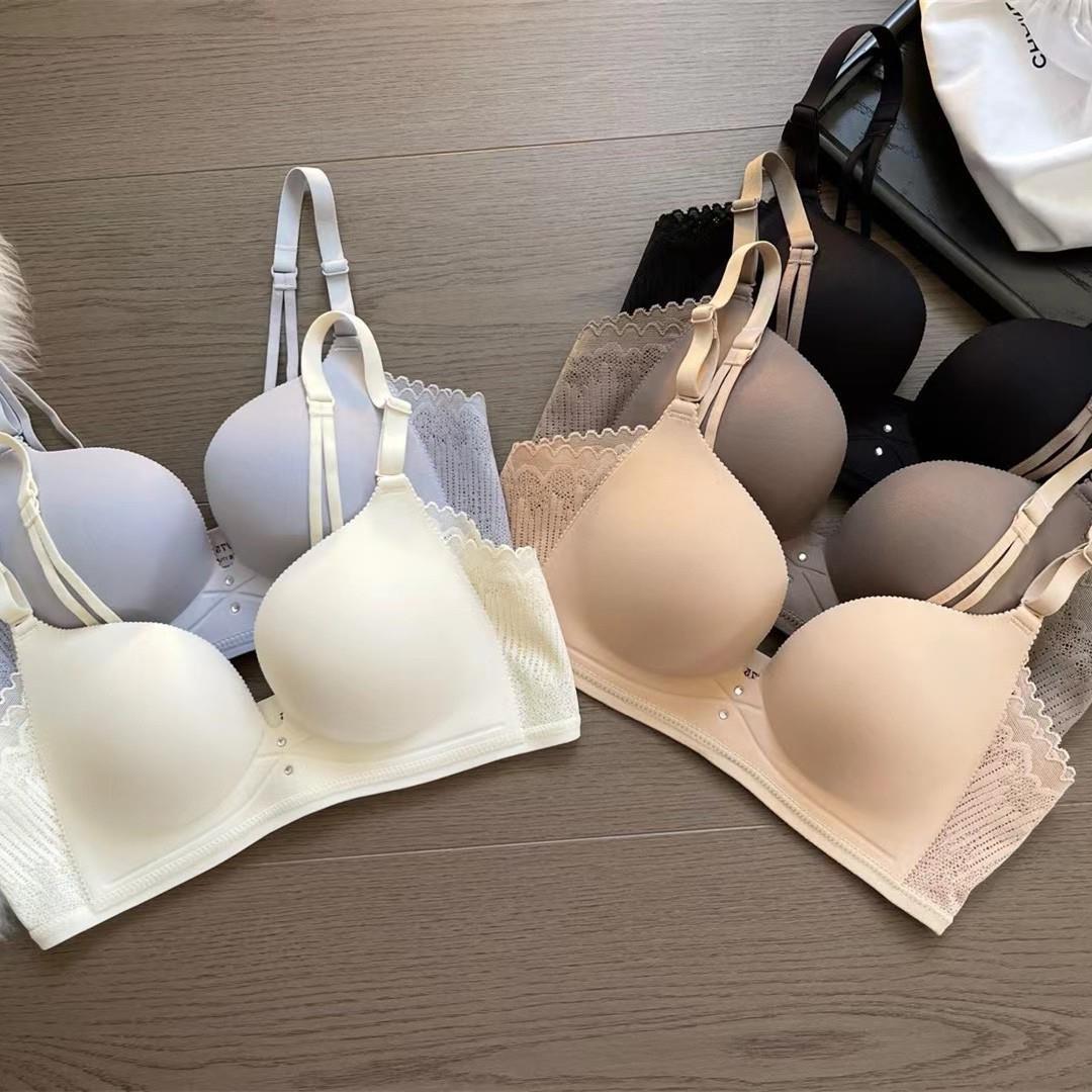 233光面中厚无钢圈聚拢小胸聚拢内衣女士文胸胸罩