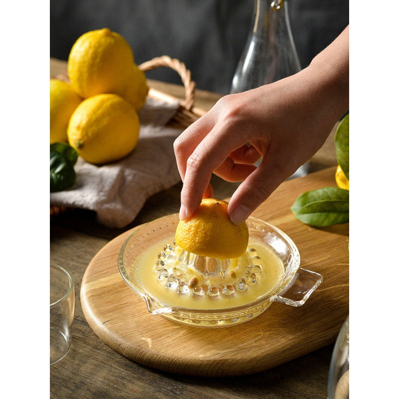 压柠檬汁工具柠檬榨汁器玻璃手动榨汁机果汁工具橙汁压汁器机挤拧