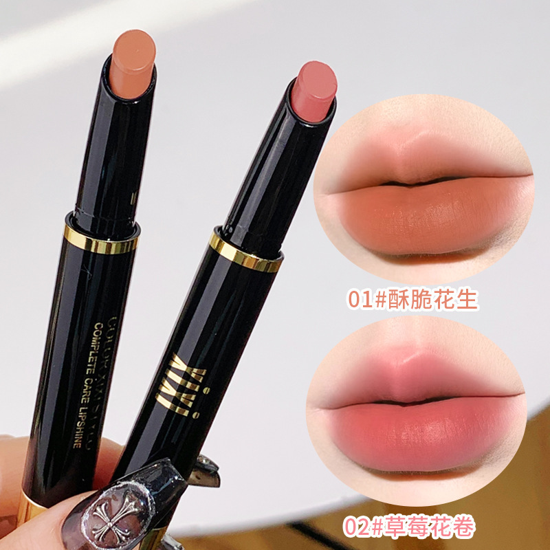 xixi小黑条圆管口红哑光柔雾高颜值唇彩打底清透唇釉平价跨境彩妆