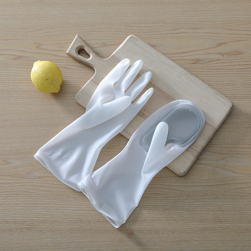 Multi-Functional Foundation Brush Household Dishwashing Gloves Plastic Latex Waterproof Kitchen Cleaning Home Use Laundry Brush Bowl Female