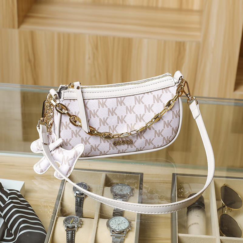 白色海岸腋下小包包女2022新款时尚百搭女士单肩斜挎包潮一件代发