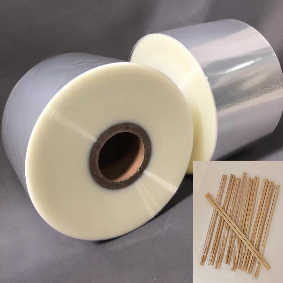 一次性筷子包装膜透明餐厅超市独立包装餐具全自动包装机卷膜bopp