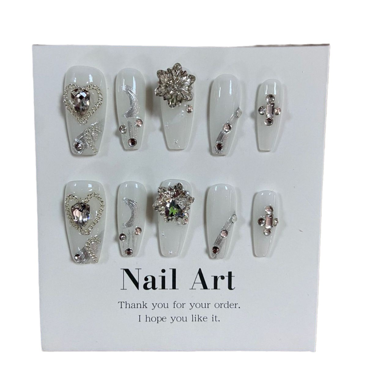 [Real Shot] Internet Celebrity Handmade Wear Nail Star Moon Snowflake High-End Temperament Nail Tip Wholesale