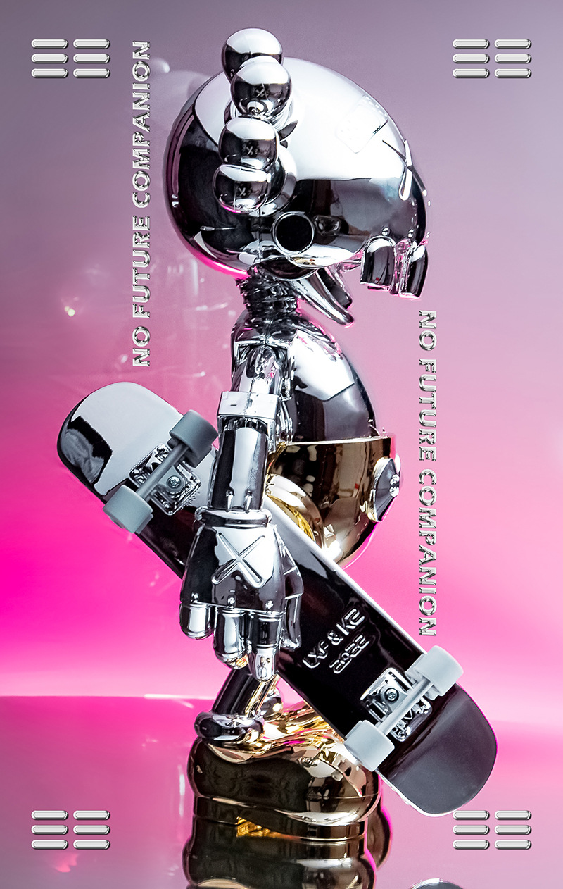 mand kaws空山基联名限量公仔潮玩摆件金属手办模型周边节日礼物