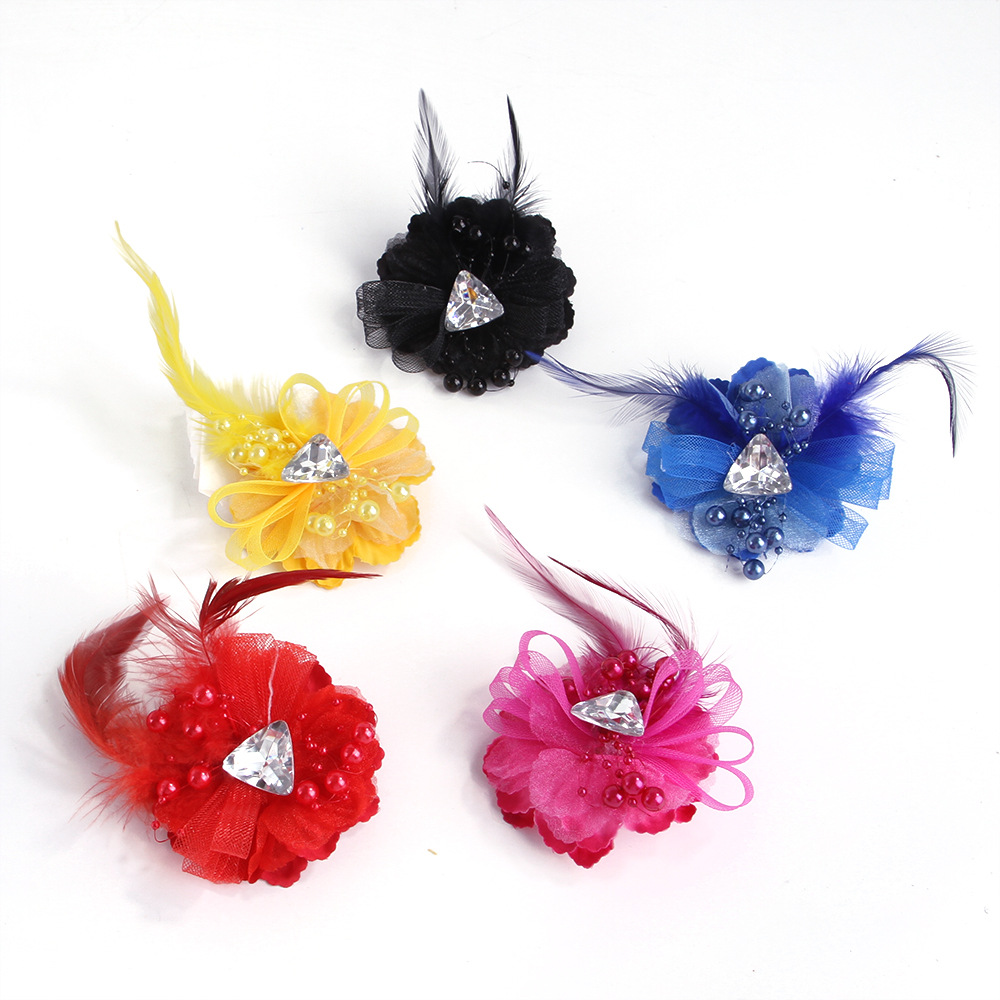 Factory in Stock Pet Hairpin Headdress Princess Style Flower Bow Tie Cat Headdress Pet Decorations