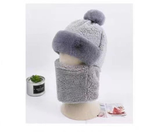 Pullover Hat Mask Scarf One-Piece Hat Autumn and Winter Women's Thickened Warm Toe Cap Ear Protection and Wind Protection Korean Style Winter Hat