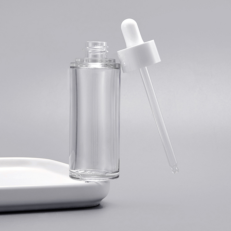 新款简约高透料滴管瓶精油精华化妆品瓶原液瓶化妆品包材