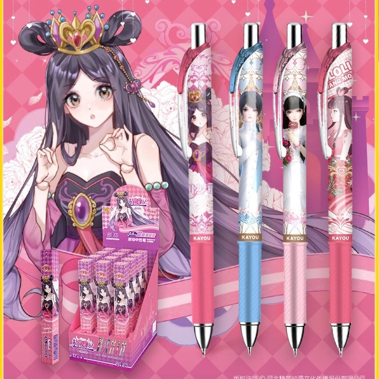 卡游叶罗丽精灵笔纪盲盒契约版第一弹按动式中性笔学生用品文具女