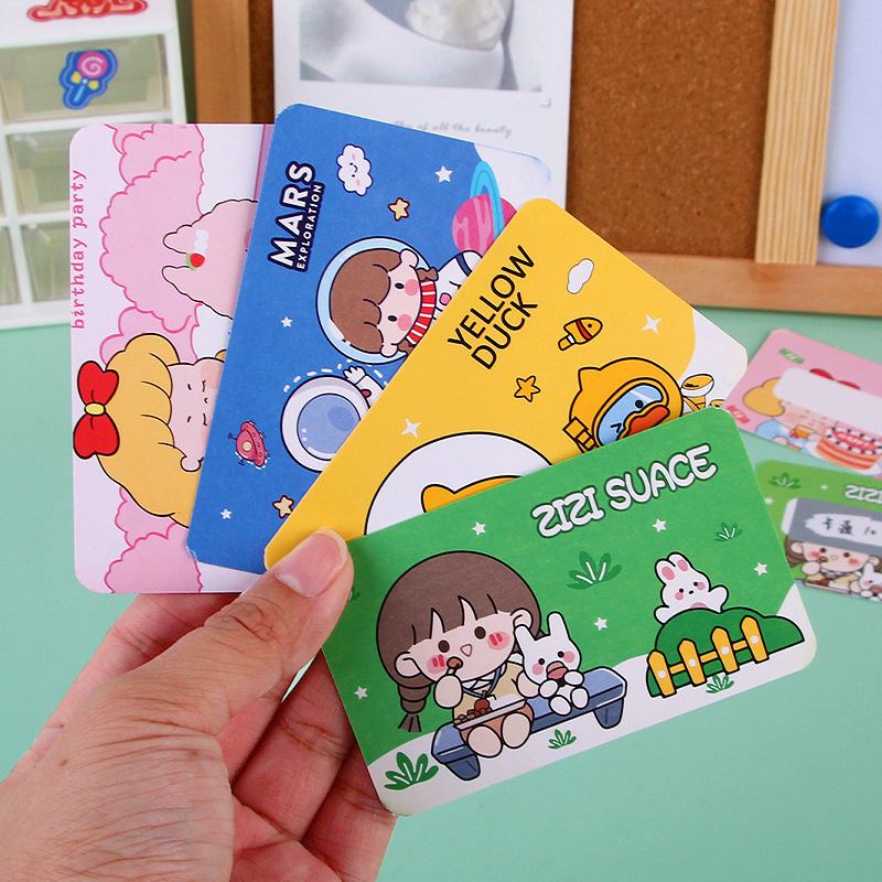 Cartoon Scratch Card Creative DIY Scratch-off Elementary School Class Meeting Handwriting Interactive Lottery Card Coating Card Reward Card