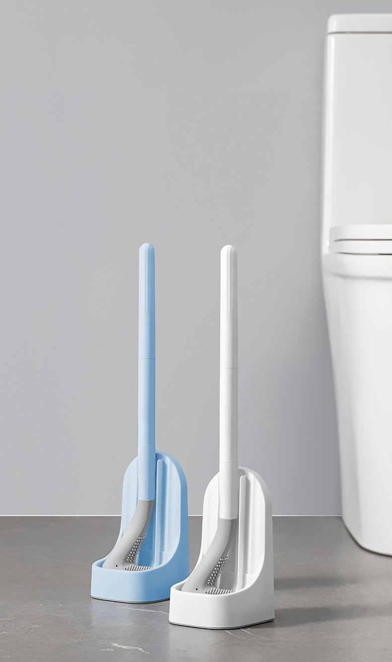 新款高尔夫马桶刷软胶无死角可拆长柄刷防漏水底座厕所清洁刷