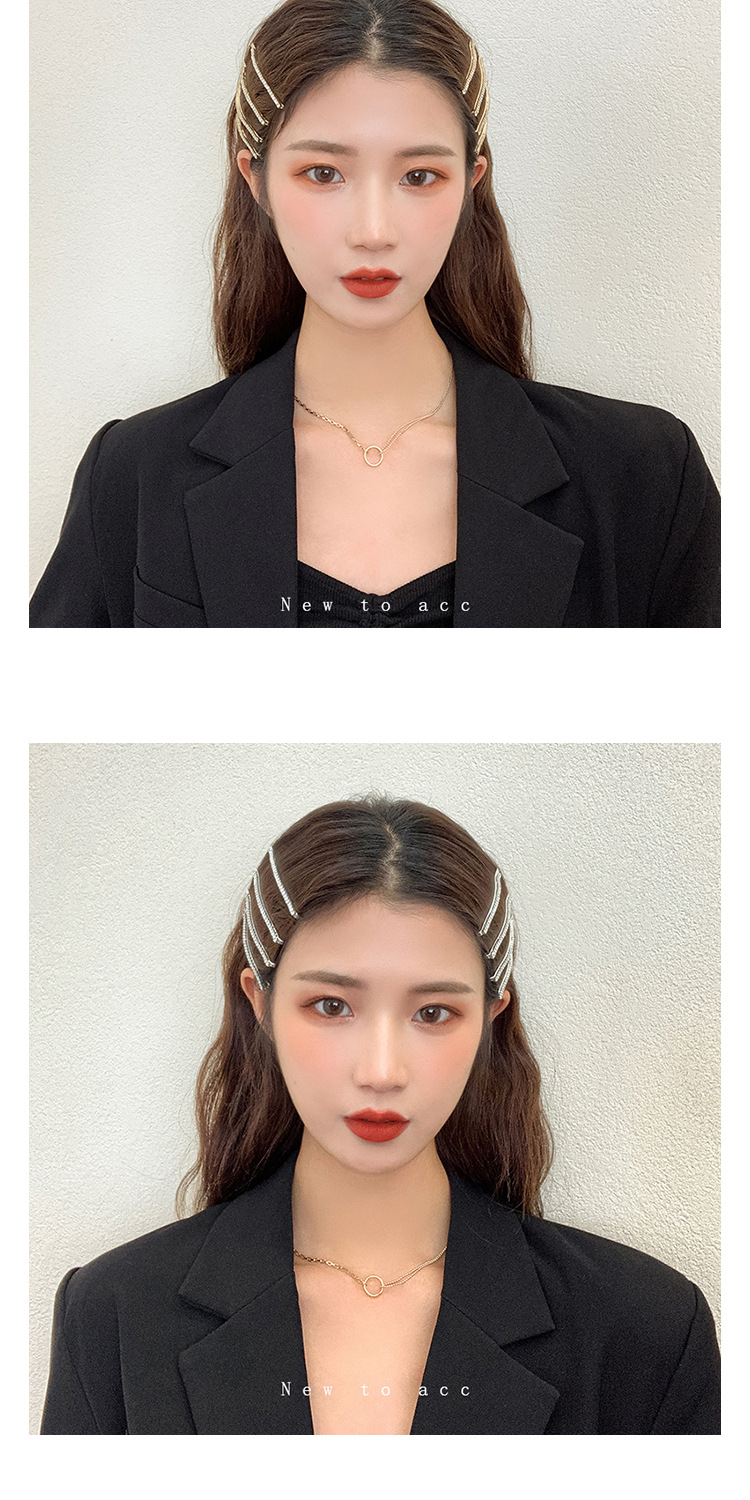 金智妮jennie同款发卡一字水钻发夹少女韩国边夹侧边刘海夹子头饰