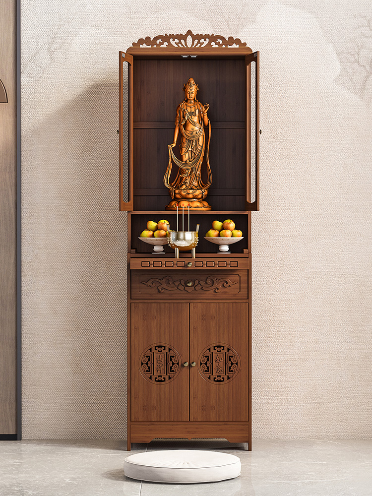佛龛新中式立柜神台柜爷柜子观音佛像橱柜供台佛台家用香案小