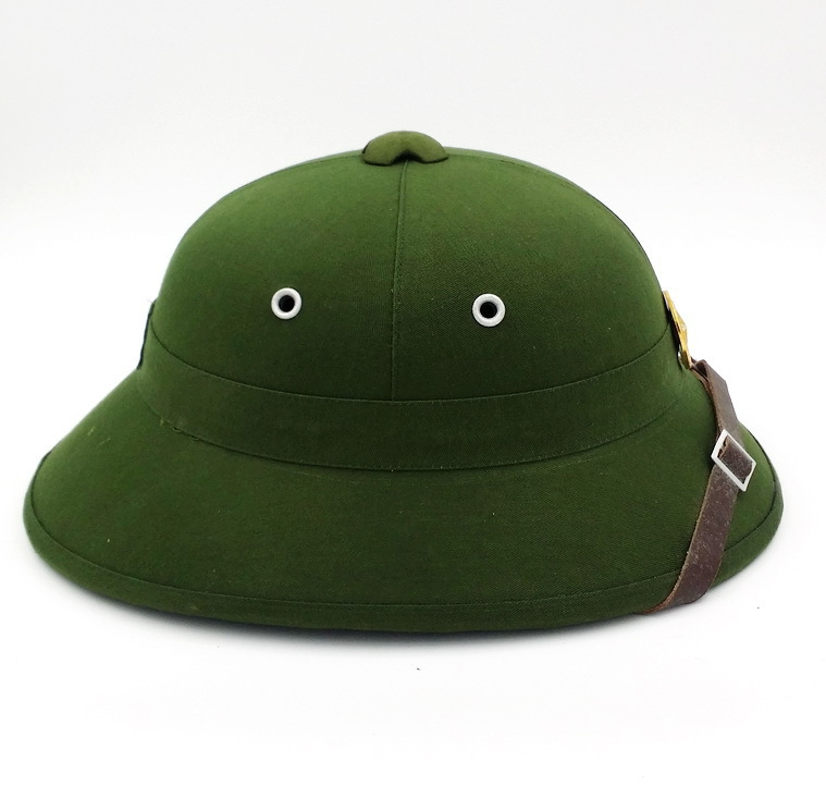 越南绿帽迷彩帽头盔带网帽表演道具盔式太阳帽遮阳帽户外运动帽