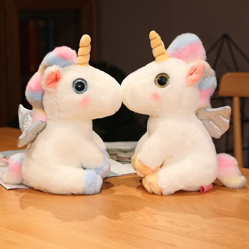 ins网红独角兽公仔阳光彩虹小白马玩偶飞马少女心玩具女生礼物萌