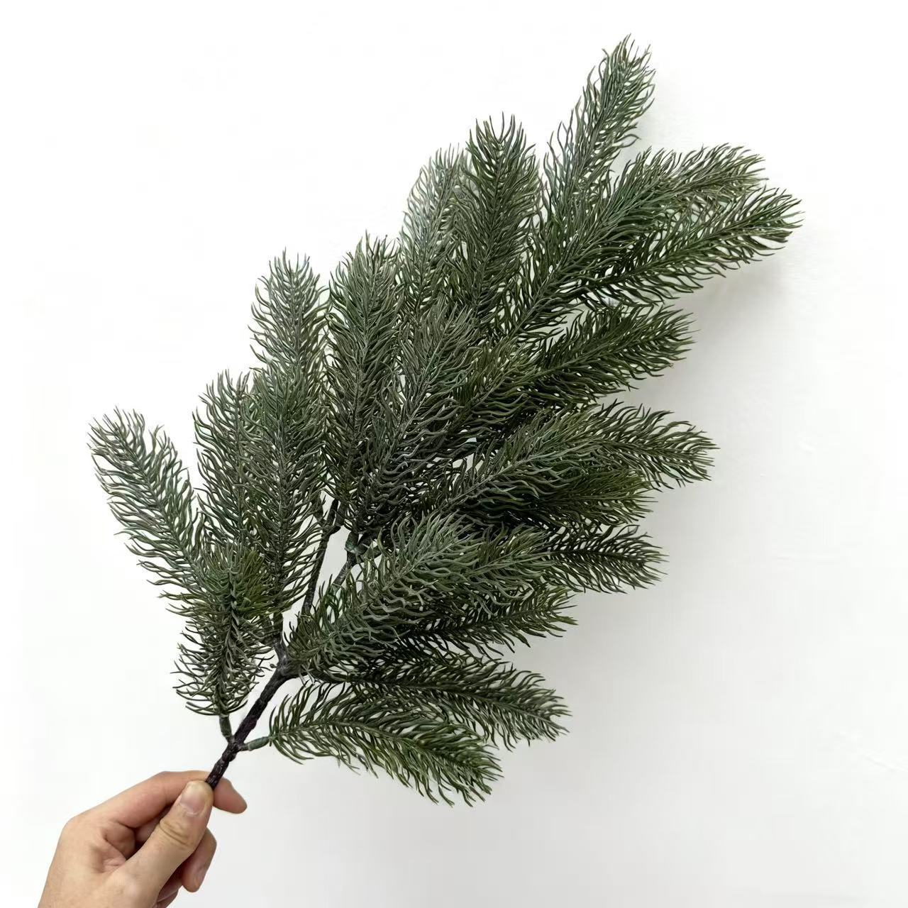 天竺少女松枝仿真人造树枝圣诞树装饰塑料圣诞松枝婚庆人造树批发