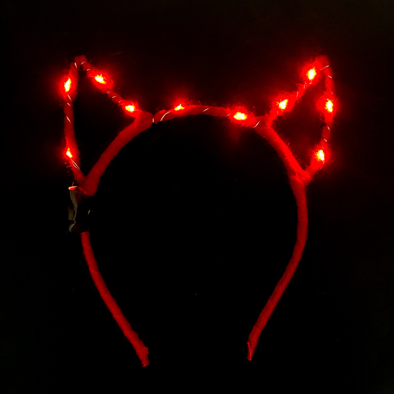 Ten Lights Ten Flowers Flash Luminous Garland Headdress Hair Hoop Led Lights Night Market Wholesale Stall Hot Sale Small Toys for Children