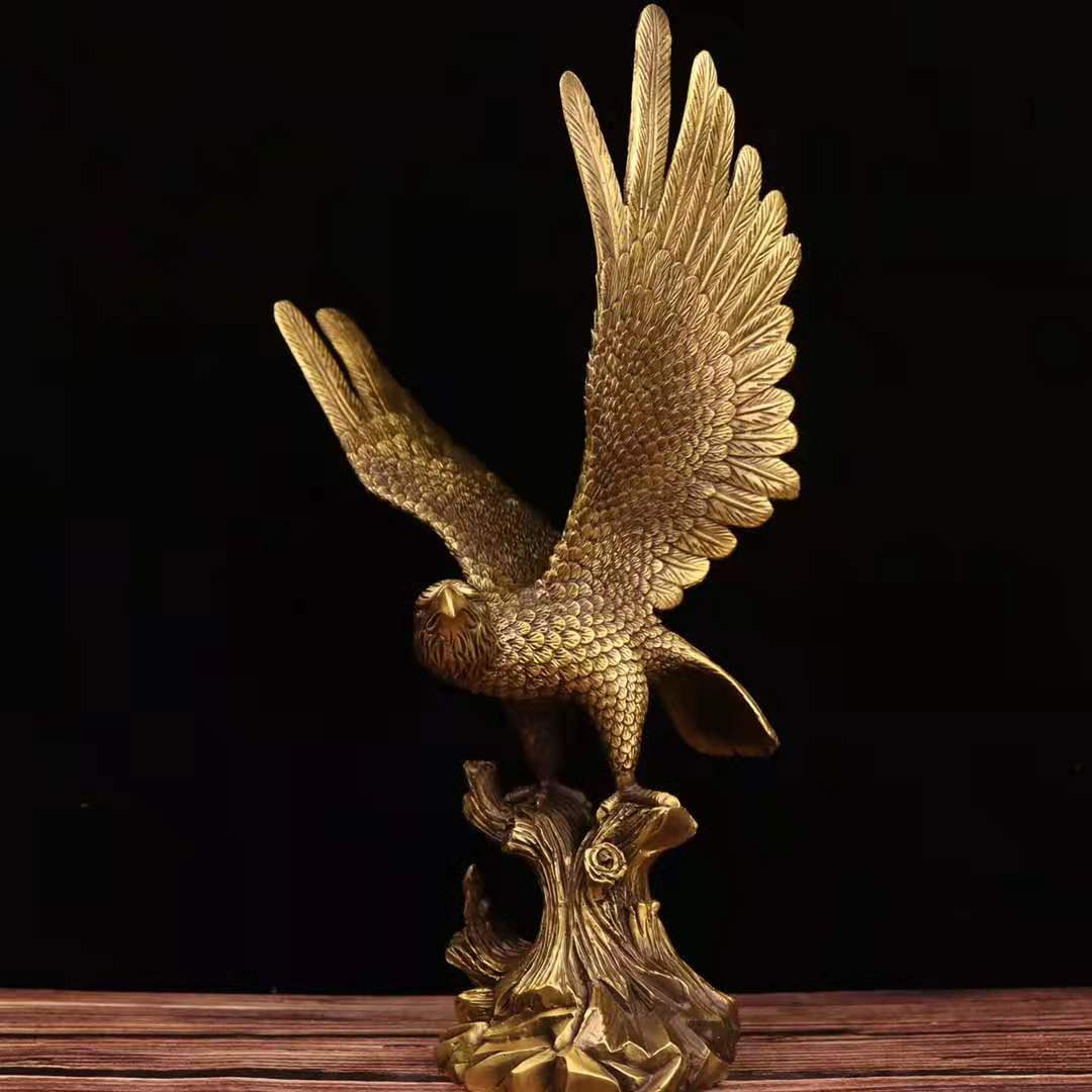 老鹰摆件纯铜大展宏图大鹏展翅鹏程万里家居办公室装饰品公司开业