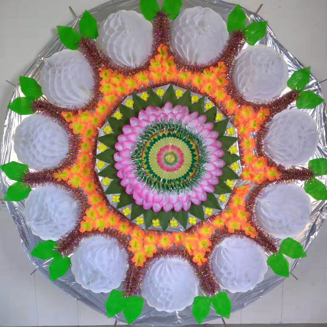 新款2米双层布花圈厂家直销 殡葬用品批发 多色可选