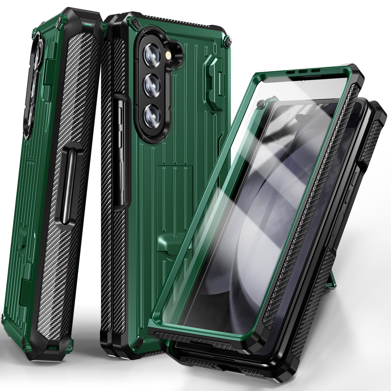 适用三星Galaxy Z Fold 5手机保护壳折叠支架带保护膜Fold 5套壳