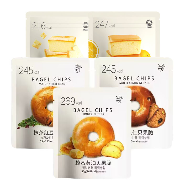 贝果杂粮脆蜂蜜九日休闲食品红豆网红零食抹茶JIUR黄油面包干果仁