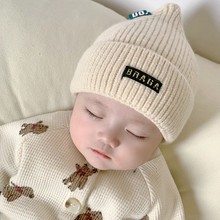 婴儿帽子秋冬季可爱奶嘴尖尖造型婴幼儿保暖毛线帽子初生毛线帽