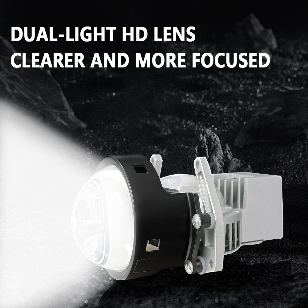 Super Bright LED Car Double Light Lens Headlight High Power 60W Double Light Cup Spot Lamp Hella 5 Modified Car Lamp