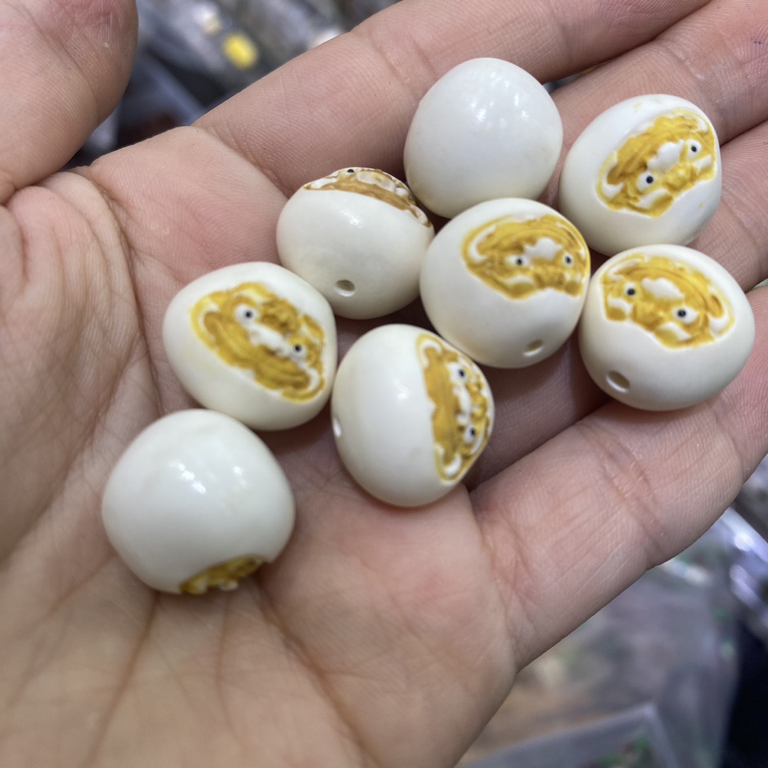 鹿角根付达摩蛋diy配珠佛珠配件文玩佛珠手串项链搭配橄榄核-阿里巴巴