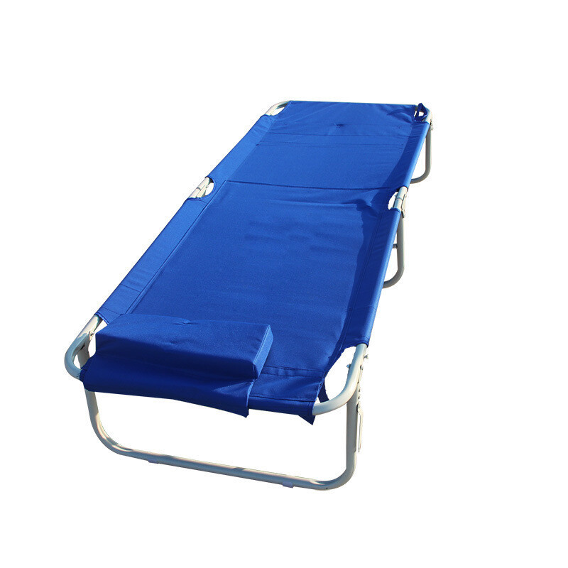 户外应急救灾折叠床抢险救援担架式帆布天蓝色救灾床 普通蓝色