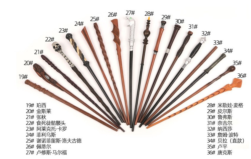 批发哈利波特魔法棒 金属芯魔杖道具节日礼盒派对礼物表演道具