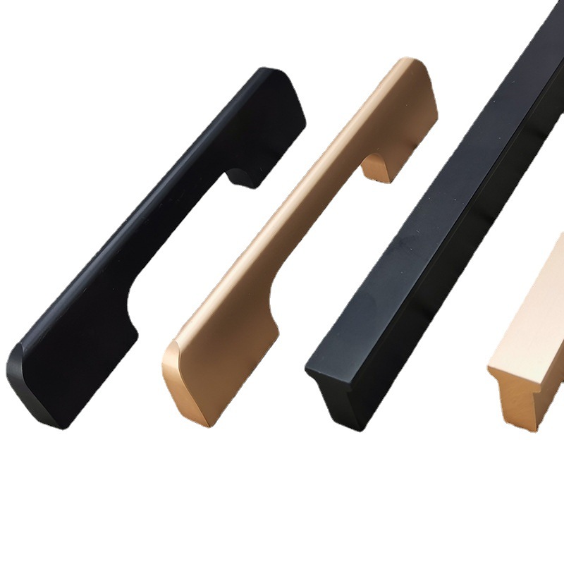 温州五金配件中式拉手衣橱 黑色金色铝合金g型拉手 衣柜柜门把手