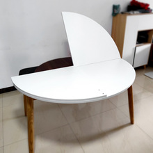 5ZV7批发白色四分可折叠式对折圆台桌面板4折餐桌圆形4块大圆桌12