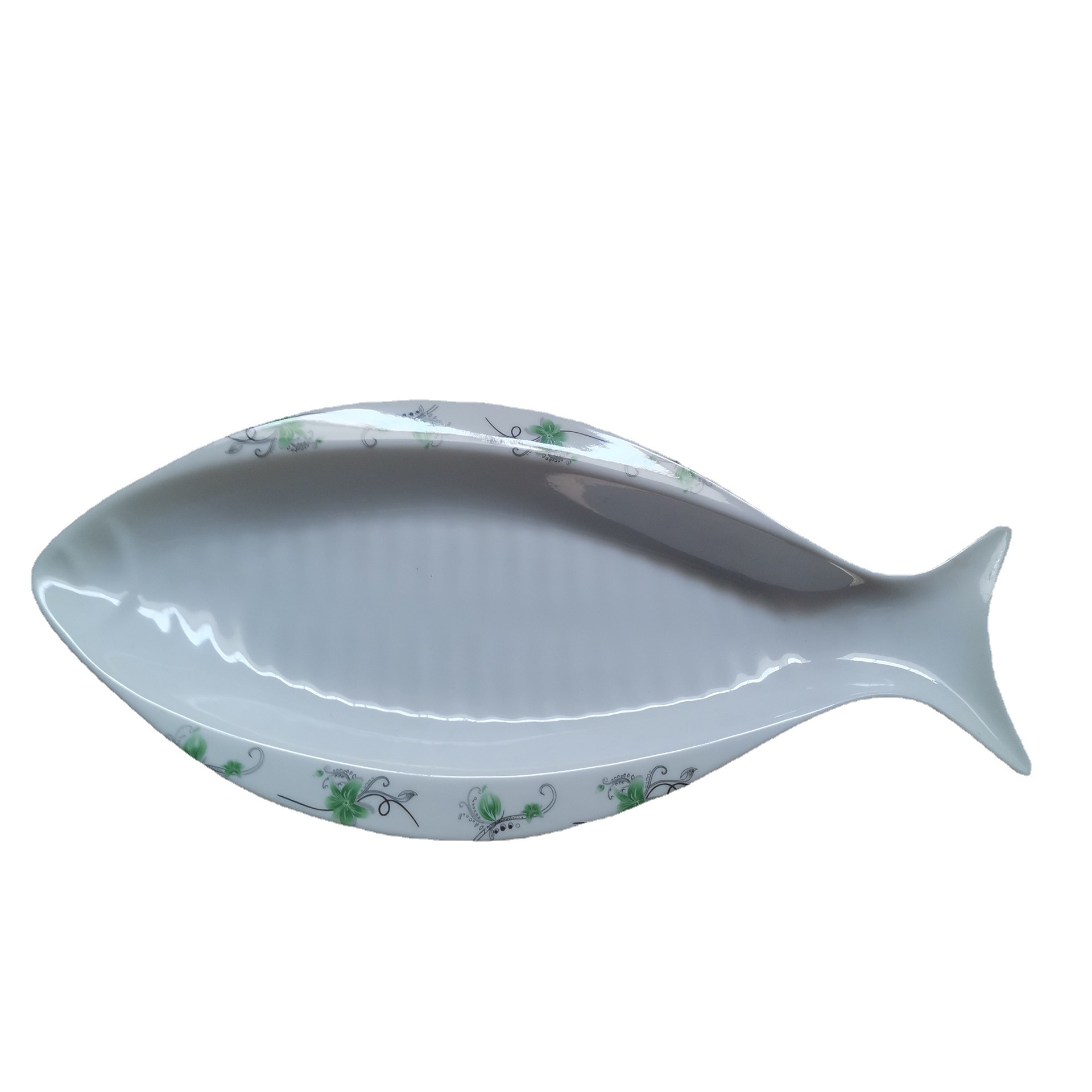 New 17-Inch Fish-Shaped Melamine Melamine Melamine Plate Fish Dish