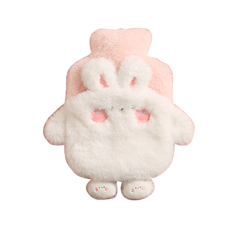 Imitation Rabbit Fur Hand Warmer Intervention Heating Pad Irrigation Mini Cute Portable PVC Cartoon Cute Object Hot Water Injection Bag