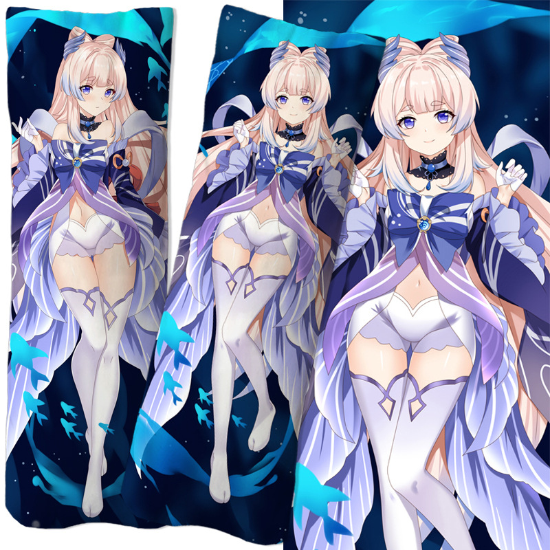 原神七七丽莎同人等身抱枕刻晴优菈二次元卡通动漫枕套印花抱枕套