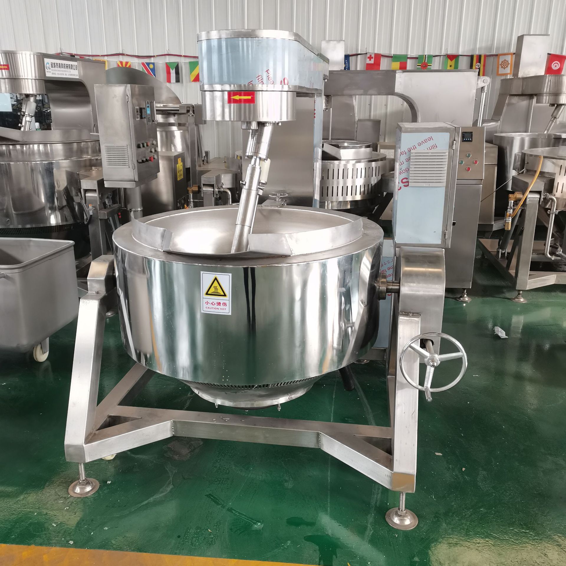 厂家销售电加热炒面粉机器行星搅拌面粉炒锅工业用炒油茶面机器