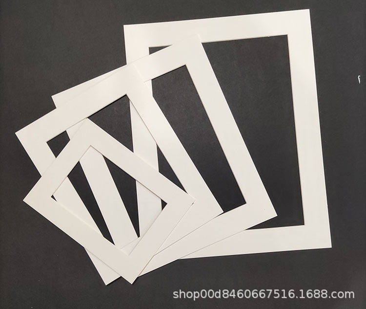 长方形正方形a3a4相框卡纸加印logo圆形画框内衬卡纸相框装裱8K4k
