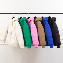 2022年新短款羽绒棉衣服女学生韩版冬季宽松大码厚袄外套代发外贸
