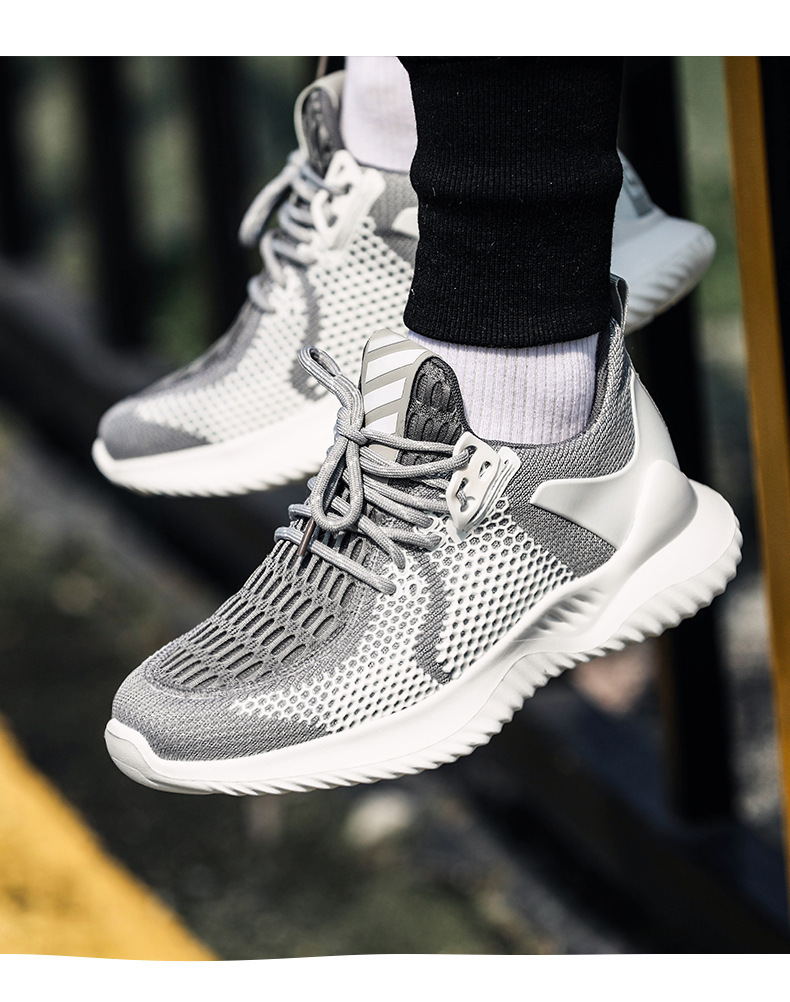 夏季透气网鞋男子轻跑鞋ins休闲跑步鞋男网面鞋潮流网红运动鞋男