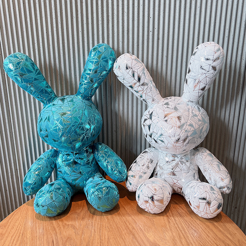 新款炫彩毛绒小兔子玩偶大号暴力兔抓机娃娃公仔玩具儿童生日礼物