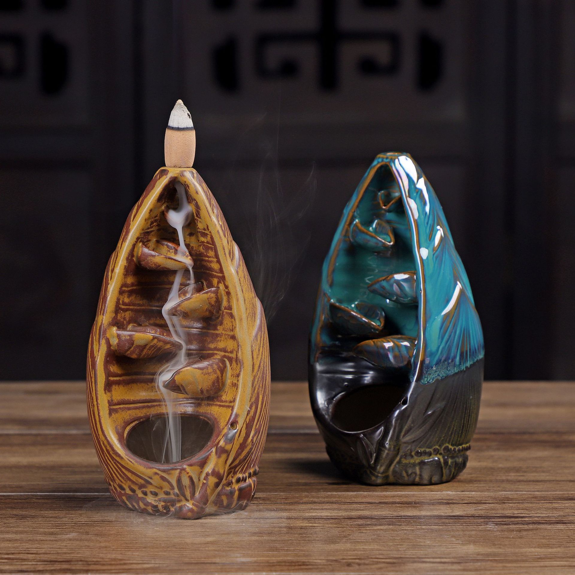 简易陶瓷 创意线香功夫小子香插 现货批发可混批