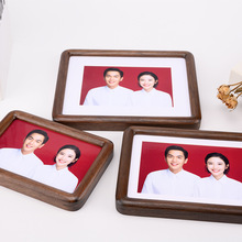结婚证照片相框礼物海马登记可定结婚证圆角洗照片做成