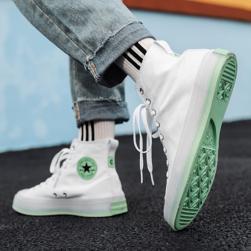 莆田鞋尔匡威莱斯女鞋1970s白绿果冻底小白鞋男鞋高帮帆布鞋情侣