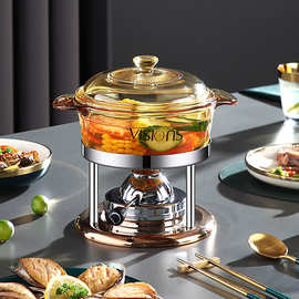 金星炉鼎记康宁丁烷气炉透明玻璃燃气炉小火锅家用2一3人定制