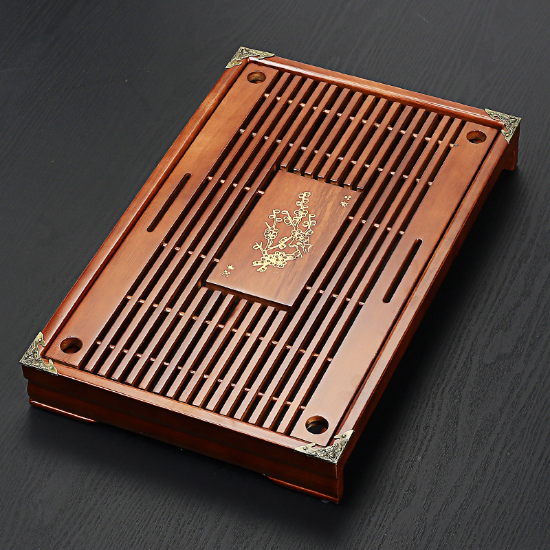 厂家直销柯木茶盘实木家用功夫茶具茶台茶托盘抽屉式储水排水茶盘