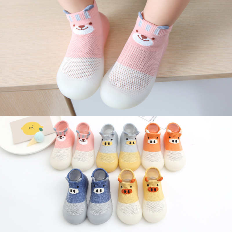 Baby Toddler Shoes Soft-Soled Non-Slip Breathable Sock Shoes Indoor and Outdoor Boys and Girls Baby Spring and Summer Deodorant Floor Shoes Socks